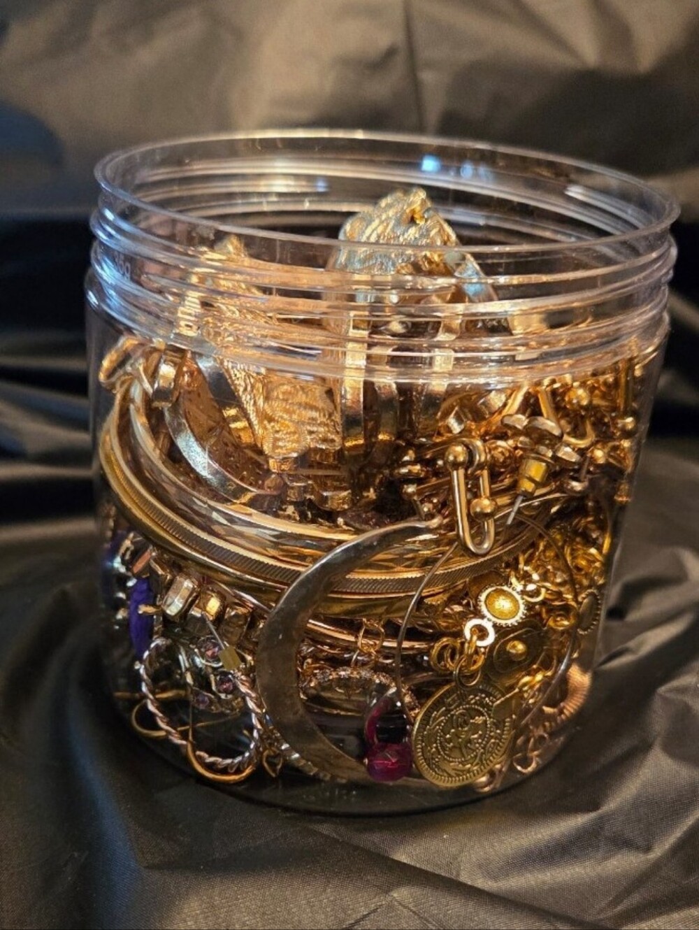 Mystery Jewelry Jar GOLD Tone Necklaces Earrings Bracelets + EXCELLENT condition